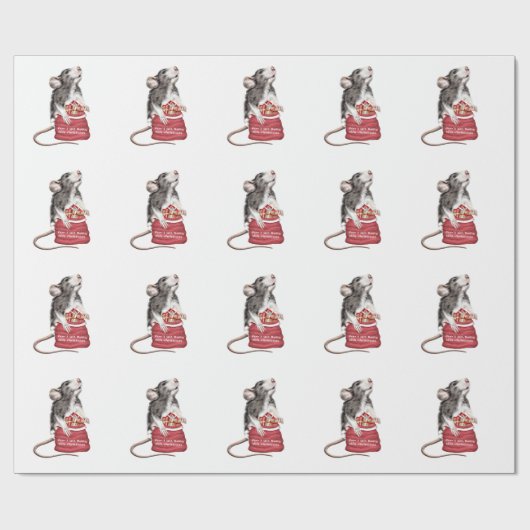 Cute Festive-kerstrat Cadeaupapier (Vlak)