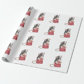 Cute Festive-kerstrat Cadeaupapier (Uitgerold)