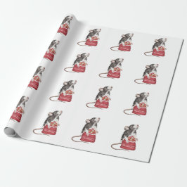 Cute Festive-kerstrat Cadeaupapier