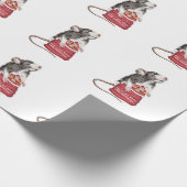 Cute Festive-kerstrat Cadeaupapier (Hoek)