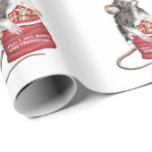 Cute Festive-kerstrat Cadeaupapier (Rol Hoek)