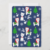 Cute Festive Llama-kerstfeestfeest Kaart (Achterkant)