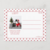 Cute Festive Merry kersttypografie | Foto Briefkaart (Achterkant)