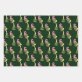 Cute Festive Mushroom and Frog Pattern Kerstmis Inpakpapier Vel (Voorkant)
