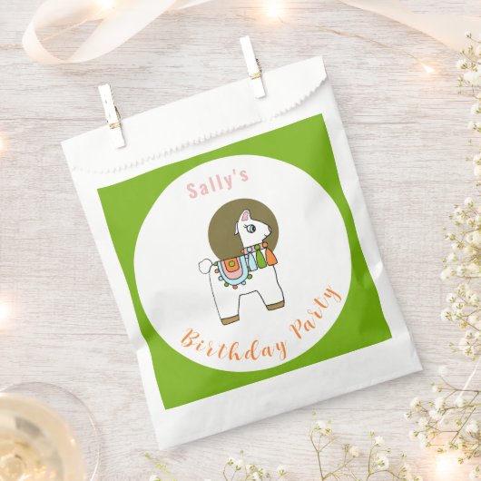 Cute festive pinata llama BIrthday party Bedankzakje (Geknipt)