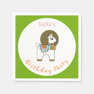Cute festive pinata llama BIrthday party Servet