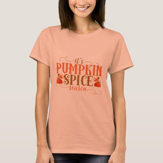 Cute Festive Pumpkin Spice Season Autumn T-shirt (Voorkant)
