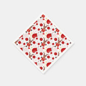 Cute Festive Red Christmas Reindeer Servet (Hoek)