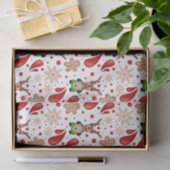 Cute Festive Red Christmas Reindeer Tissuepapier (Geschenk)