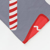 Cute Festive Red Illustrations kerstpatroon Fleece Deken (Hoek)