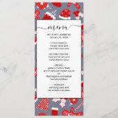 Cute Festive Red Illustrations kerstpatroon Menu (Voorkant)