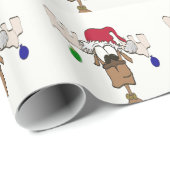 Cute Festive Reindeer Cadeaupapier (Rol Hoek)