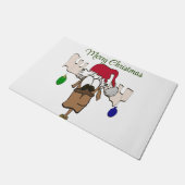 Cute Festive Reindeer Doormat Deurmat (Schuin)