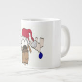 Cute Festive Reindeer Grote Koffiekop (Voorkant rechts)