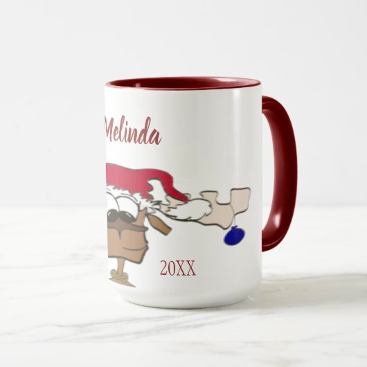 Cute Festive Reindeer Mok (Voorkant rechts)