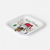 Cute Festive Reindeer Papieren Bordje (Gebogen)