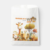 Cute Festive Safari Animals WILD ONE 1st Birthday Bedankzakje (Voorkant)