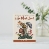 Cute Festive Snail Merry Magic Mushroom Kerstmis Briefkaart (Staand voorkant)