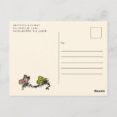 Cute Festive Snail Merry Magic Mushroom Kerstmis Briefkaart (Achterkant)
