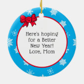 Cute Festive Squirrel 2020 is Nutty New Year Keramisch Ornament (Achterkant)