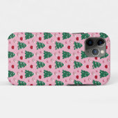 Cute Festive Winter Pink Frosty Snowman Case-Mate iPhone Case (Achterkant (horizontaal))
