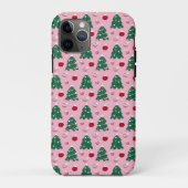 Cute Festive Winter Pink Frosty Snowman Case-Mate iPhone Case (Achterkant)