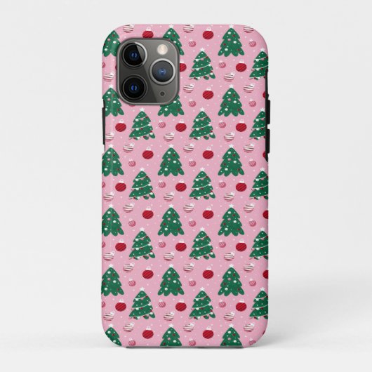 Cute Festive Winter Pink Frosty Snowman Case-Mate iPhone Case (Achterkant)