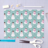 Cute Festive Winter Pink Frosty Snowman Tissuepapier (Craft)