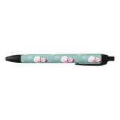 Cute Festive Winter Pink Frosty Snowman Zwarte Inkt Pen (Bodem)