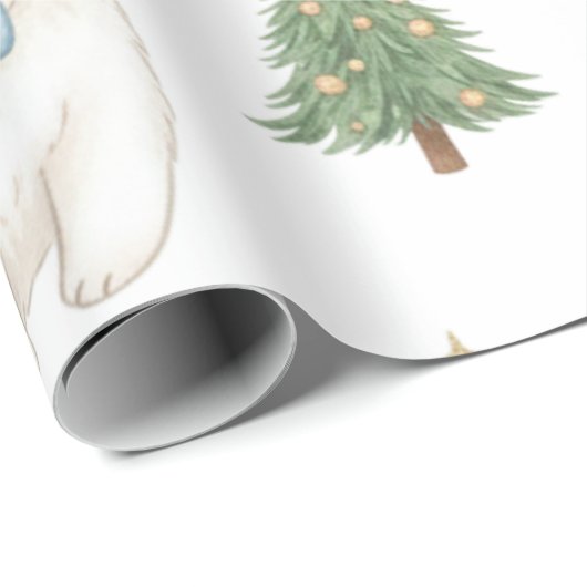 Cute Festive Woodland Animals Christmas Cadeaupapier (Rol Hoek)