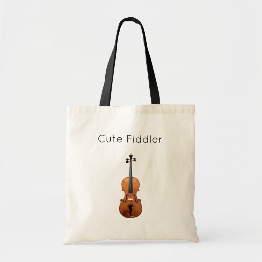Cute Fiddler Violin Music Tote Bag (Voorkant)
