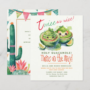 Cute Fiesta Avacado Guac TWINS Baby Shower BUDGET
