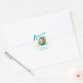 Cute Fiesta Boy Baby Shower Muchacho Cadeaus Ronde Sticker (Envelop)