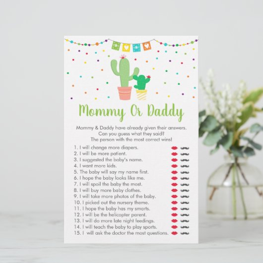 Cute Fiesta Cactus raad wie zei dat het een schokk (Staand voorkant)