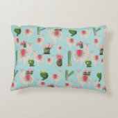 Cute Fiesta Llama & Cactus Pattern Accent Kussen (Achterkant)