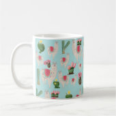 Cute Fiesta Llama & Cactus Pattern Koffiemok (Links)
