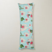 Cute Fiesta Llama & Cactus Pattern Lichaamskussen (Achterkant (Verticaal))