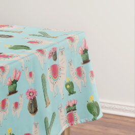 Cute Fiesta Llama & Cactus Pattern Tafelkleed