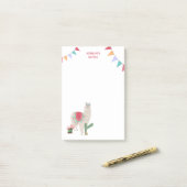 Cute Fiesta Llama & Cactus Post-it® Notes (Op bureau)