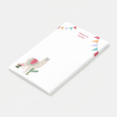 Cute Fiesta Llama & Cactus Post-it® Notes (Schuin)