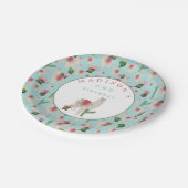 Cute Fiesta Llama en Cactus Birthday Papieren Bordje (Gekanteld)