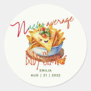 Cute Fiesta Nacho Gemiddelde Baby Shower Aangepast Ronde Sticker