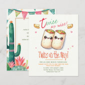 Cute Fiesta TWINS Baby Shower BURRITO'S (Voorkant / Achterkant)