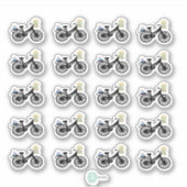 Cute fiets met cake verjaardagsherinnering planner sticker (Voorkant)