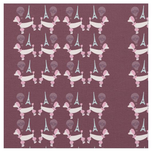 Cute Fifties Paris poolontwerp Stof (Close Up)