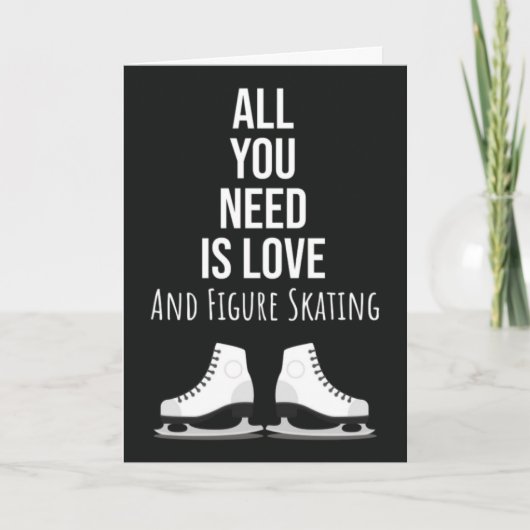 Cute Figure Skating Cards Skater Winter Sports Ice Kaart (Voorkant)