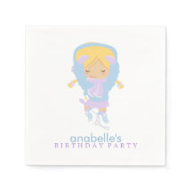 Cute Figuur Skater Girl's Birthday Party