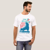 Cute Figuur Skating I'm in Love Schaats Relatie T-shirt (Voorkant volledig)