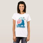 Cute Figuur Skating I'm in Love Schaats Relatie T-shirt (Voorkant volledig)