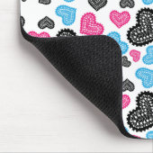 Cute Filigree Lace Hearts Pattern Muismat (Hoek)